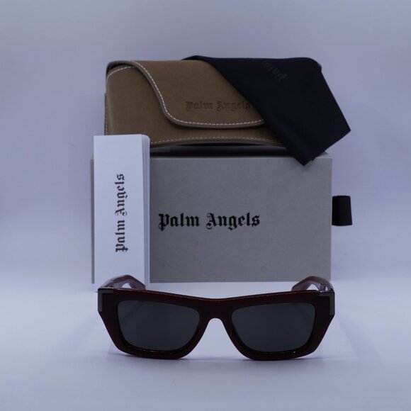 Palm Angels PERI10K MALIBU 2507 Cat Eye Sunglasses - Red/Dark Grey - Picture 2 of 9